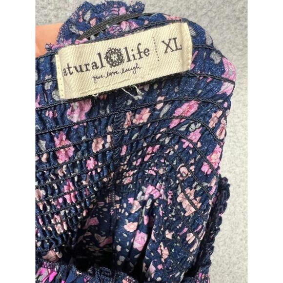 Natural Life Make A Move Wide-Leg Palazzo Pants Xl Floral Oversized Boho hippie - Picture 8 of 12